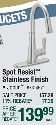 Menards Spot Resist Stainless Finish Joplin offer