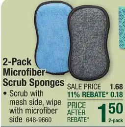 Menards 2-Pack Microfiber Scrub Sponges offer