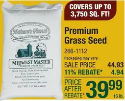 Menards Premium Grass Seed offer