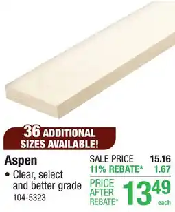 Menards Aspen offer