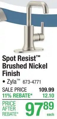 Menards Spot Resist Brushed Nickel Finish offer