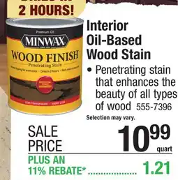 Menards Interior Oil-Based Wood Stain offer