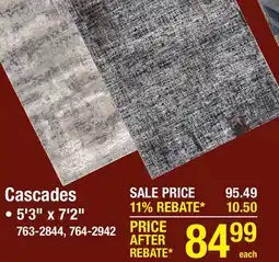 Menards Cascades offer
