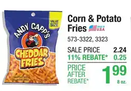 Menards Corn & Potato Fries offer