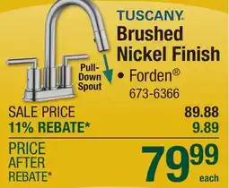 Menards Nickel Finish offer