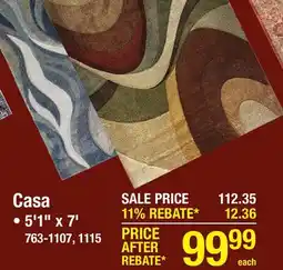 Menards Casa Area Rugs offer