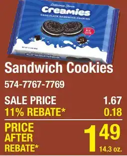 Menards Sandwich Cookies offer