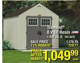 Menards Tremont 8 x 10 Resin offer