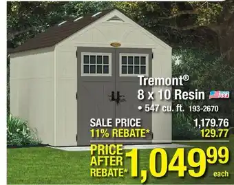 Menards Tremont 8 x 10 Resin offer