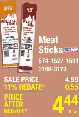 Menards Meat Sticks offer
