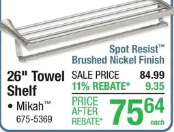 Menards 26 Towel Shelf offer
