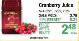 Menards Cranberry Juice offer