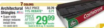 Menards Architectural Shingles offer