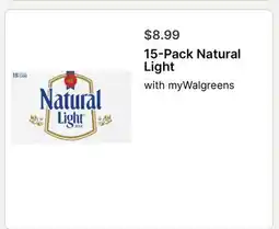 Walgreens 15-Pack Natural Light offer