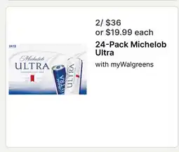 Walgreens 24-Pack Michelob Ultra offer