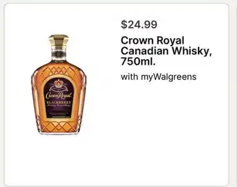 Walgreens Crown Royal Canadian Whisky 750ml offer