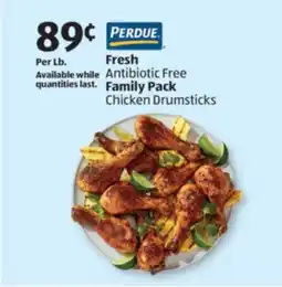 Aldi PERDUE Fresh Antibiotic Free Family Pack Chicken Drumsticks offer