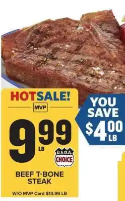 Food Lion Beef T-Bone Steak offer