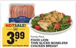 Food Lion Food Lion Thin Sliced Boneless Chicken Breast offer