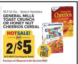 Food Lion General Mills Toast Crunch or Honey Nut Cheerios Cereal offer