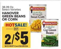 Food Lion HANOVER GREEN BEANS OR CORN offer