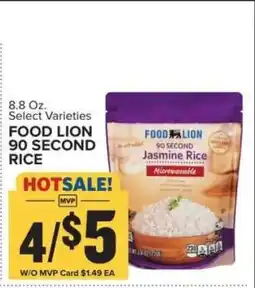 Food Lion FOOD LION 90 SECOND RICE offer
