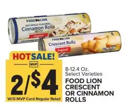Food Lion FOOD LION CRESCENT OR CINNAMON ROLLS offer