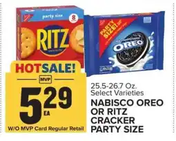 Food Lion Nabisco Oreo or Ritz Cracker Party Size offer