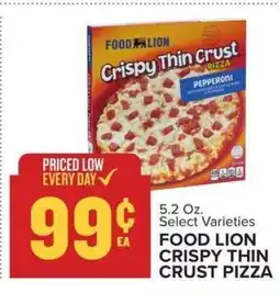 Food Lion FOOD LION CRISPY THIN CRUST PIZZA offer