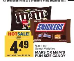 Food Lion Mars or M&M's Fun Size Candy offer