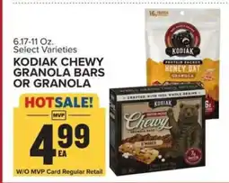 Food Lion Kodiak Chewy Granola Bars or Granola offer