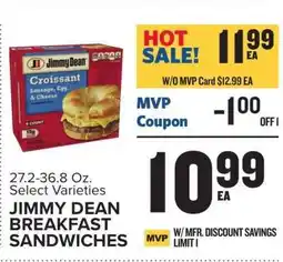 Food Lion Jimmy Dean Breakfast Sandwiches offer