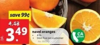 Lidl Navel Oranges offer