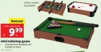 Lidl Mini Tabletop Game offer