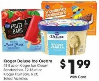 Kroger Kroger Deluxe Ice Cream offer