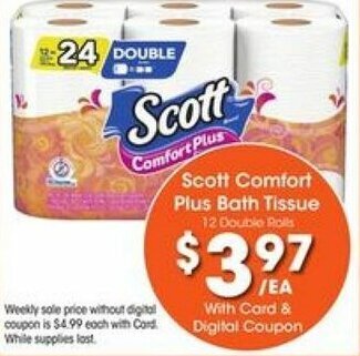 Kroger Scott Comfort Plus Bath Tissue offer