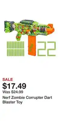 Kohl's Nerf Zombie Corrupter Dart Blaster Toy offer