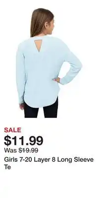 Kohl's Girls 7-20 Layer 8 Long Sleeve Te offer