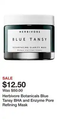 Kohl's Herbivore Botanicals Blue Tansy BHA and Enzyme Pore Refining Mask offer