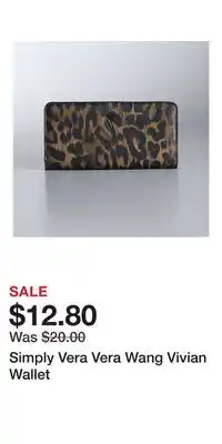 Kohl's Simply Vera Vera Wang Vivian Wallet offer