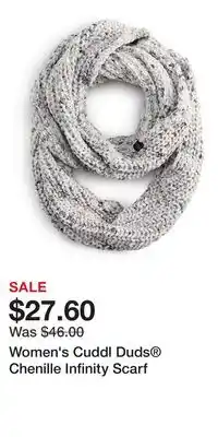 Kohl's Women's Cuddl Duds Chenille Infinity Scarf offer