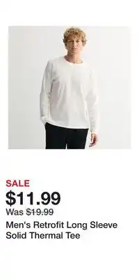 Kohl's Men's Retrofit Long Sleeve Solid Thermal Tee offer