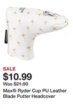 Dick's Sporting Goods Maxfli Ryder Cup PU Leather Blade Putter Headcover offer