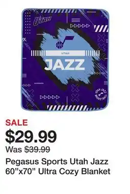 Dick's Sporting Goods Pegasus Sports Utah Jazz 60x70 Ultra Cozy Blanket offer