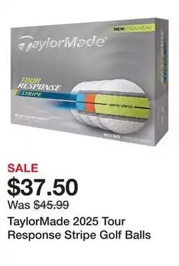Dick's Sporting Goods TaylorMade 2025 Tour Response Stripe Golf Balls offer