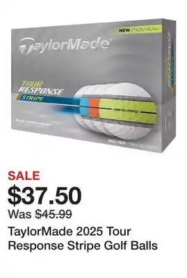 Dick's Sporting Goods TaylorMade 2025 Tour Response Stripe Golf Balls offer