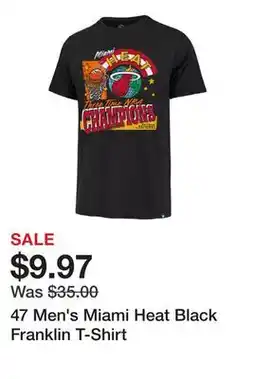 Dick's Sporting Goods 47 Men's Miami Heat Black Franklin T-Shirt offer
