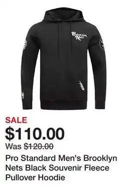 Dick's Sporting Goods Pro Standard Men's Brooklyn Nets Black Souvenir Fleece Pullover Hoodie offer