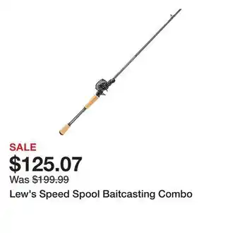 Dick's Sporting Goods Lew's Speed Spool Baitcasting Combo offer