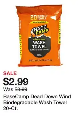 Dick's Sporting Goods BaseCamp Dead Down Wind Biodegradable Wash Towel 20-Ct offer
